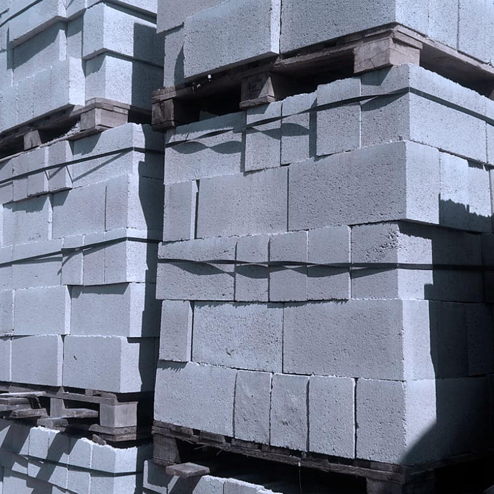 Blocos de concreto empílhados